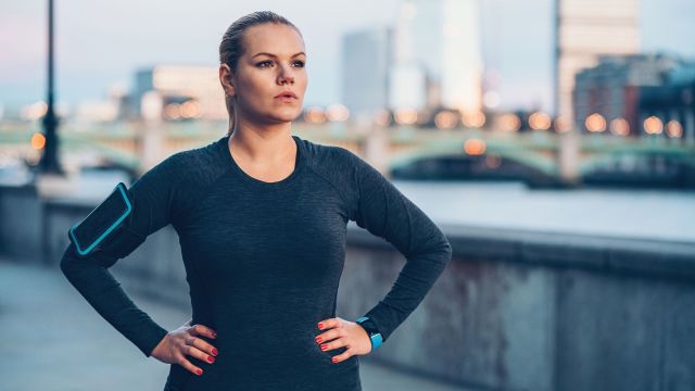 Woman wearing workout clothes