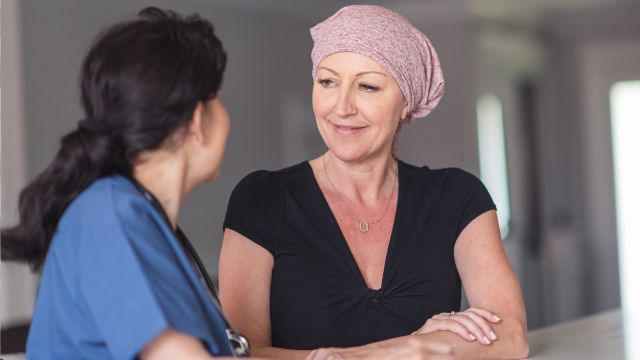 cancer patient with bandana