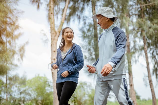 two people walking for exercise