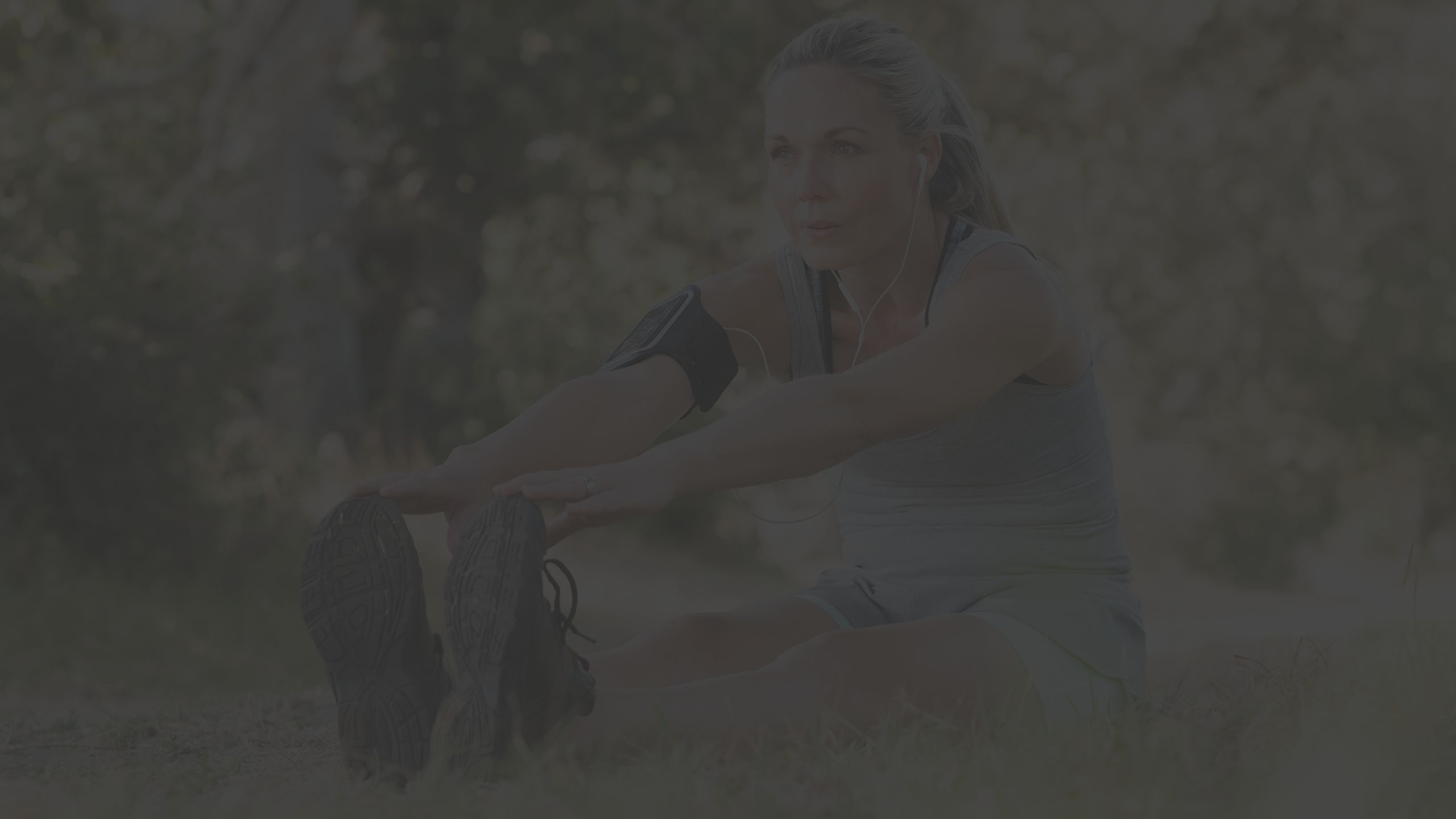 woman stretching outside