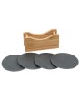 Bamboo with Round Slate Coasters