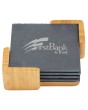 Bamboo with Square Slate Coasters