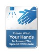 6" X 8" Hand Wash Reminder Sign