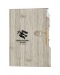 Woodgrain Look Notebook with Sticky Notes and Flags