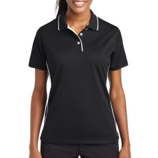 Sport-Tek Ladies Dri-Mesh Polo with Tipped Collar and Piping