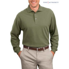 Port Authority L-Sleeve Pique Knit Sport Shirt