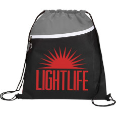 Printed The Slant Drawstring Cinch Backpack