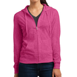 District Juniors Lightweight Jersey Full-Zip Hoodie
