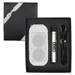 Pool-Side Speaker & Power Bank Gift Set