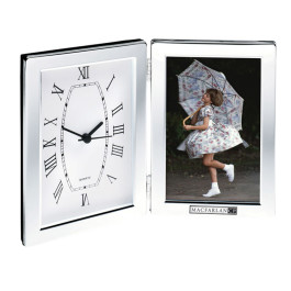 Imprinted 4"x6" Photo Frame & Hinged Clock