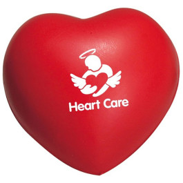 Logo Imprinted Heart Stress Reliever