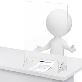 1/8" Distancing Barrier With Acrylic Legs