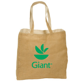 Printed Reversible Jute/Cotton Tote