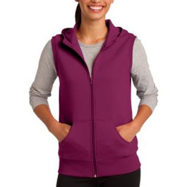 Sport-Tek Ladies Hooded Fleece Vest