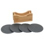 Bamboo with Round Slate Coasters