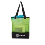 Sheer Mesh Pinstripe Tote Bag