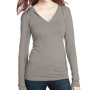 District - Juniors Slub V-Neck Hoodie