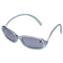 Plastic Clear Blue Half-frames Sunglasses