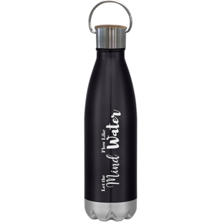 16 oz. Swiggy Stainless Steel Bottle With Bamboo Lid