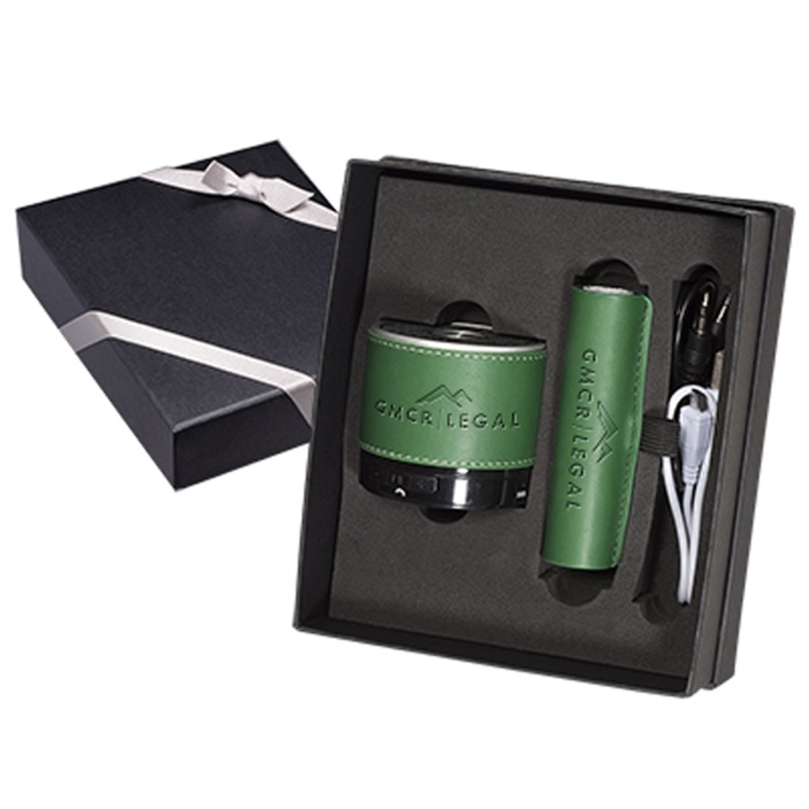 Tuscany Bluetooth Speaker and Cylinder Power Bank Gift Set