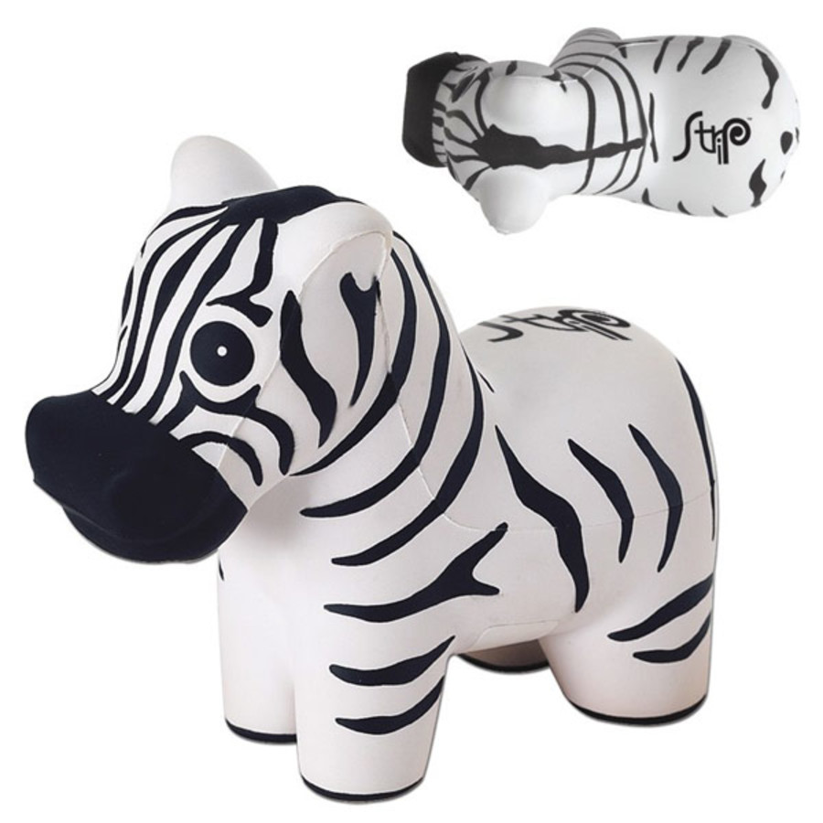 Imprintable Zebra Stress Reliever