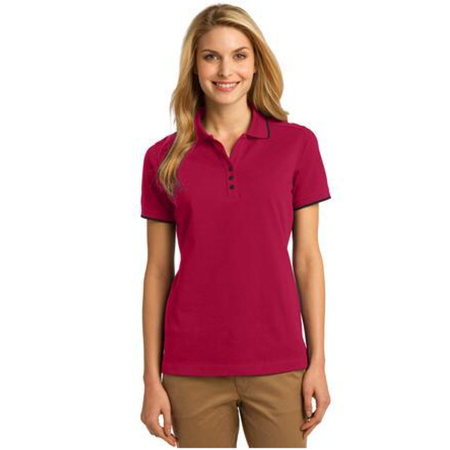 Port Authority Ladies Rapid Dry Tipped Polo1