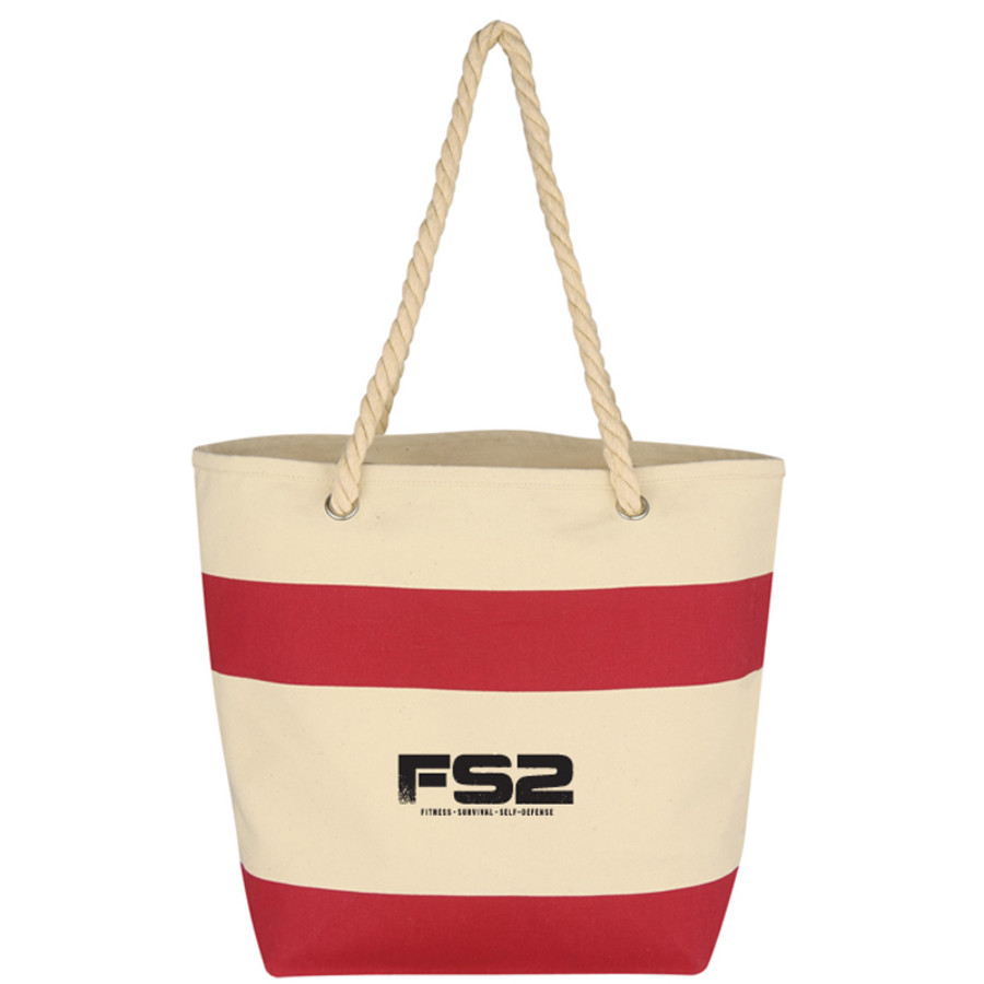 Printed Cruising Tote with Rope Handles