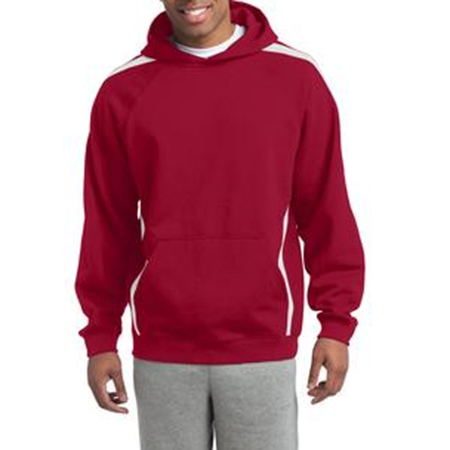 Sport-Tek-Sleeve Stripe Pullover Hooded Sweatshirt