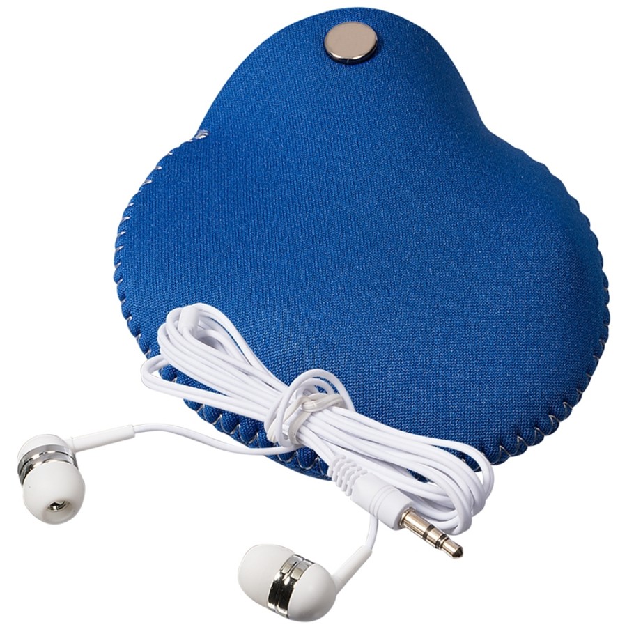 Neoprene Earbud Pouch Combo with Earbuds