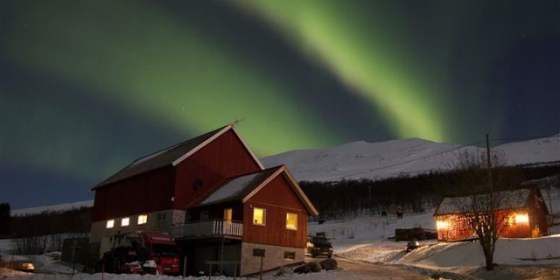 Northern Lights from Horseback - Nordre Hestnes Gård