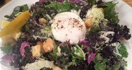 Kale Salad with Poached Egg