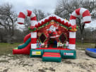 Merry Christmas Candy Cane Bounce House Combo