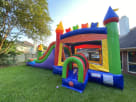 Childrens Rainbow Modern Bounce House Combo