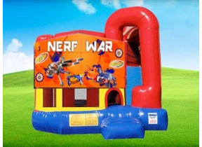 4in1 Nerf War Bounce House Combo w/ (Dry or Wet/Water Slide)