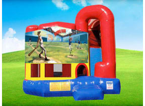 4in1 Baseball Bounce House Combo w/ (Dry or Wet/Water Slide)