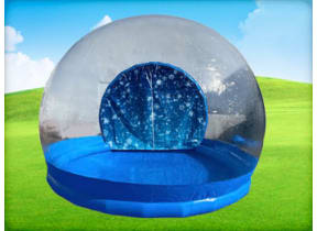 Blue Inflatable Snow Globe with Tunnel