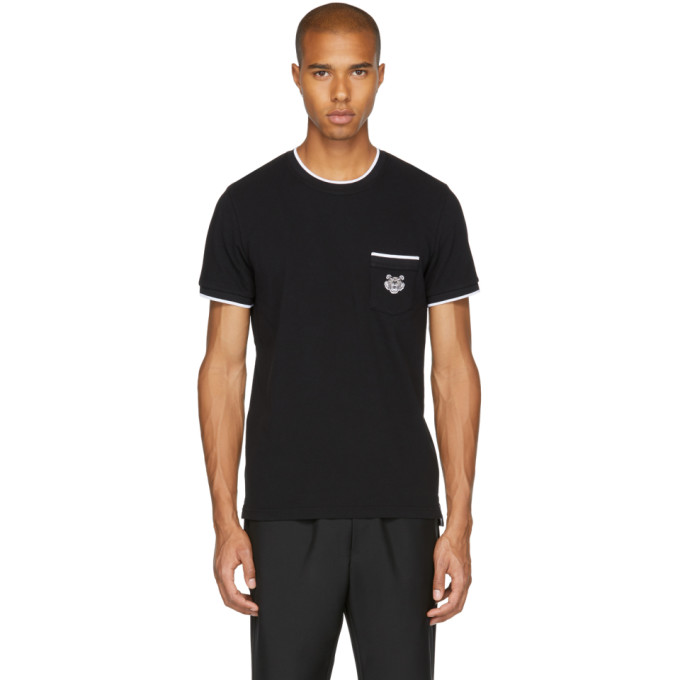 KENZO BLACK PIQUÉ T-SHIRT