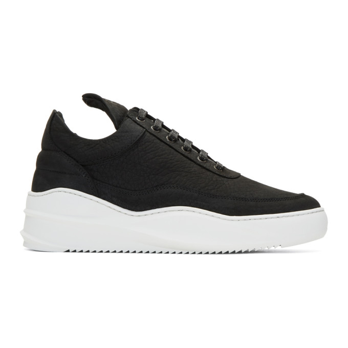 FILLING PIECES Black Low Sky Sneakers,25522321861