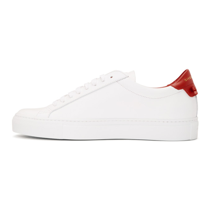 GIVENCHY Urban Street Leather Low-Top Sneaker, White/Neon Pink | ModeSens