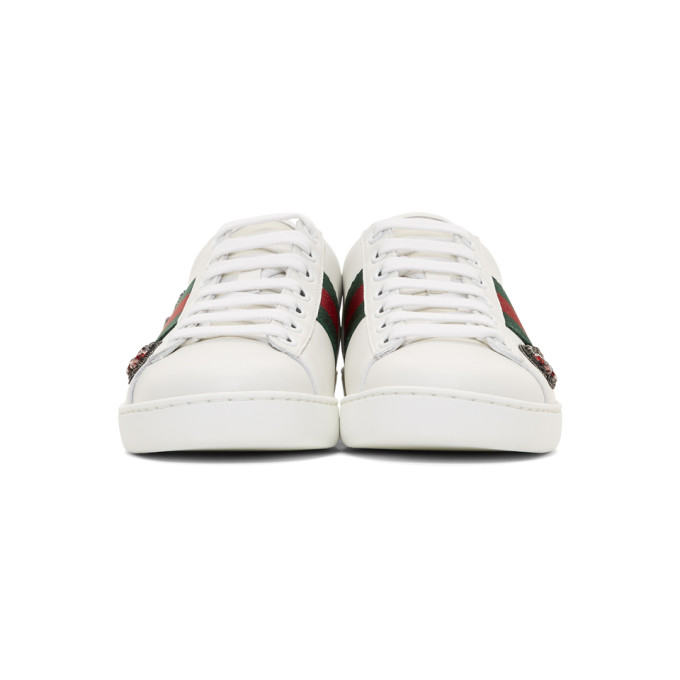 GUCCI WHITE BLEEDING ARROW ACE SNEAKERS | ModeSens