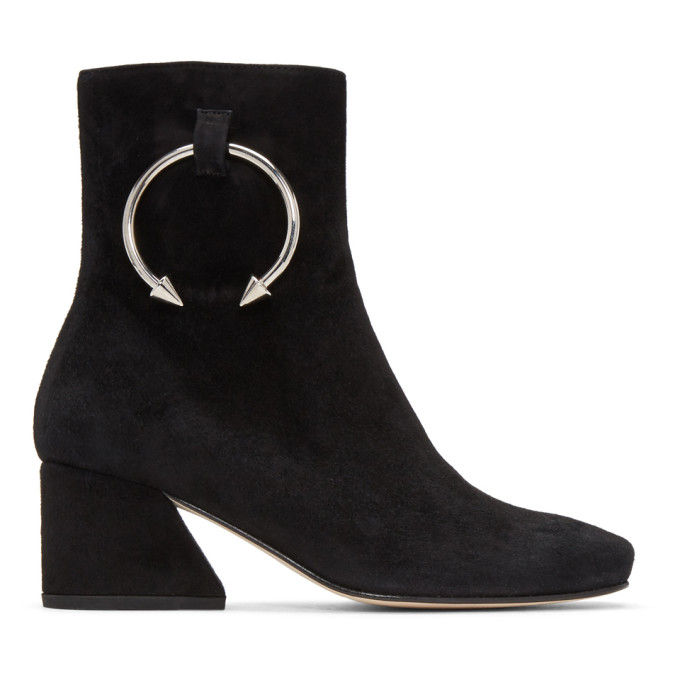 Dorateymur Nizip Embellished Suede Ankle Boots In Black | ModeSens