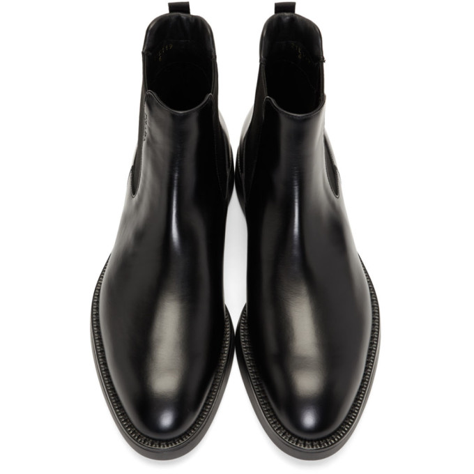 PRADA Raised-Sole Leather Chelsea Boots, Black | ModeSens