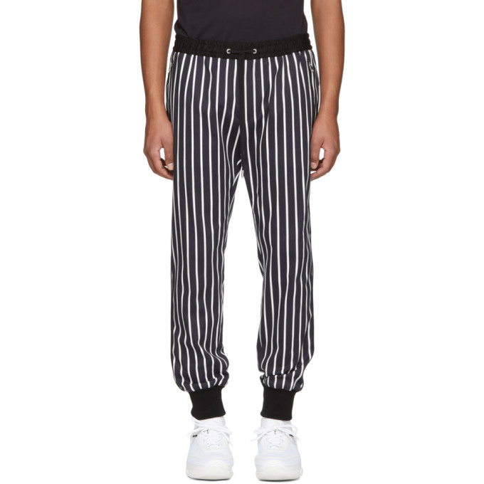 DOLCE & GABBANA DOLCE AND GABBANA BLACK AND WHITE STRIPED LOUNGE trousers