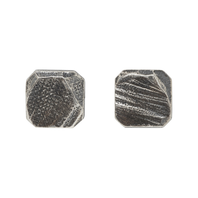 CHIN TEO CHIN TEO SILVER SQUARE EARRINGS