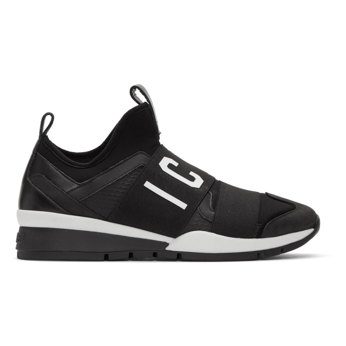 DSQUARED2 Black Neoprene 'Icon' Sneakers