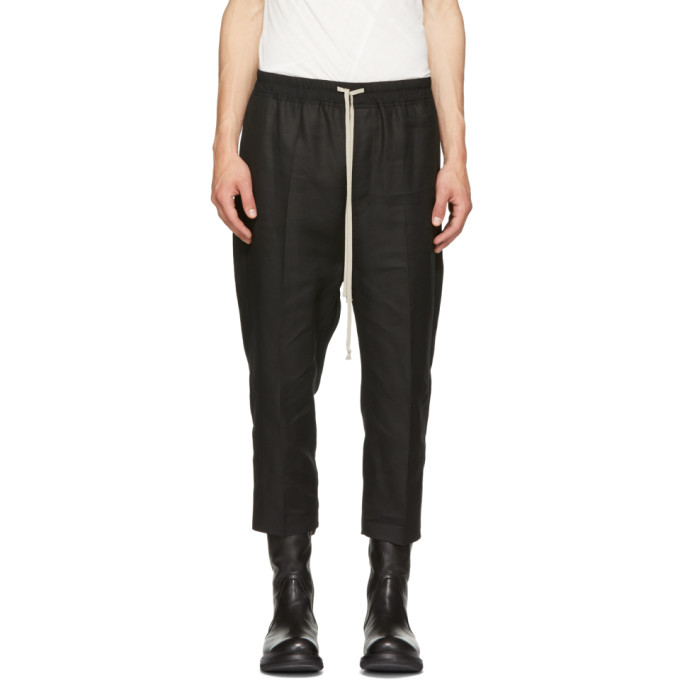 RICK OWENS RICK OWENS BLACK ASTAIRES TROUSERS