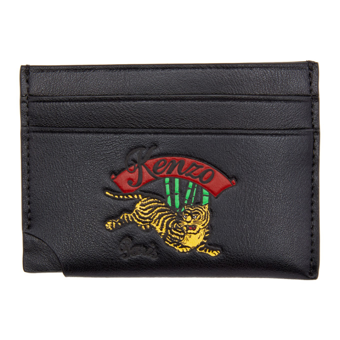 Click to view more detailed imagery on our partner's website Kenzo Jumping Tiger Cardholder In 99 Black
