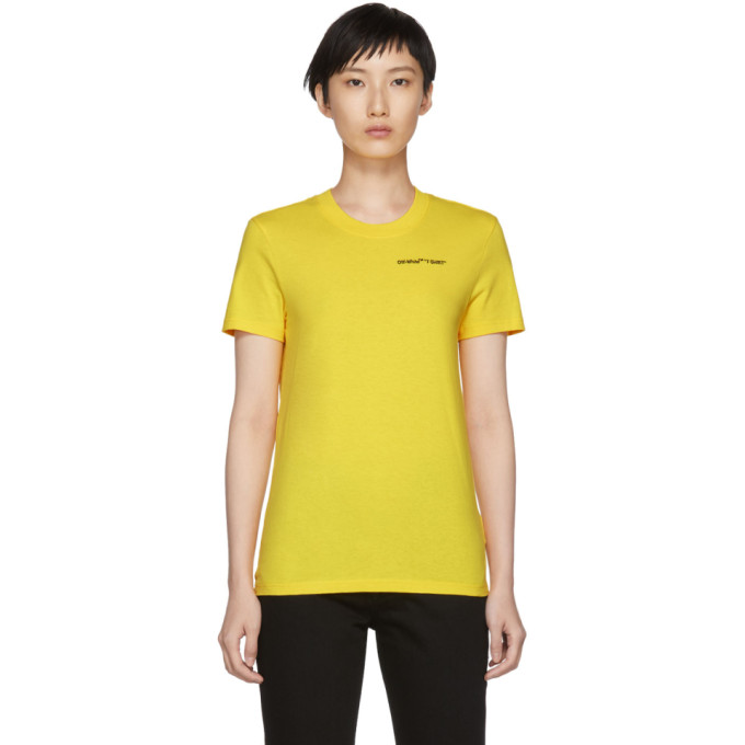 OFF-WHITE OFF-WHITE YELLOW CASUAL QUOTES T-SHIRT