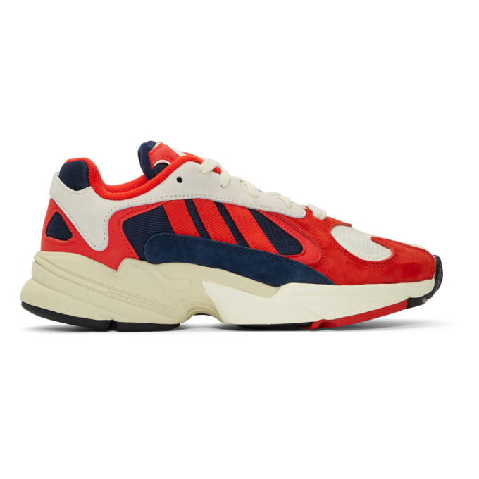ADIDAS ORIGINALS WHITE & RED YUNG 1 SNEAKERS