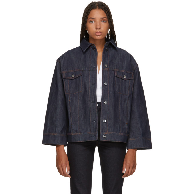 Totême Toteme Indigo Bissau Denim Jacket In 490 Indigo